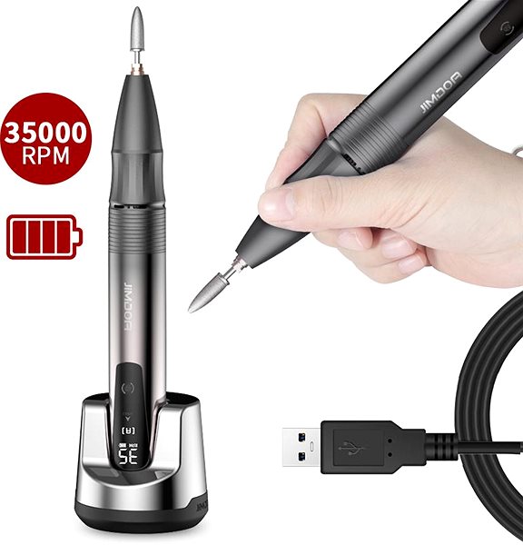 Electric nail file JIMDOA Cordless nail grinder JMD-109P grey .