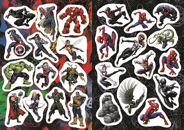 colouring page Jiri Models colouring book A4 with stickers Marvel .