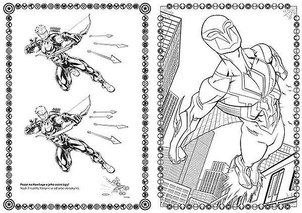 colouring page Jiri Models colouring book A4 with stickers Marvel .