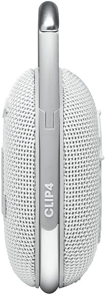 Bluetooth-Lautsprecher JBL CLIP4 weiß Seitlicher Anblick