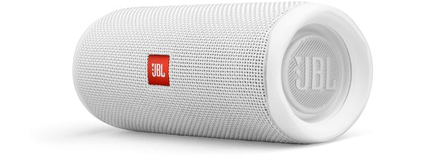 Bluetooth Speaker JBL Flip 5, White Lateral view