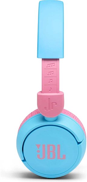 Kabellose Kopfhörer JBL JR310BT blau Seitlicher Anblick
