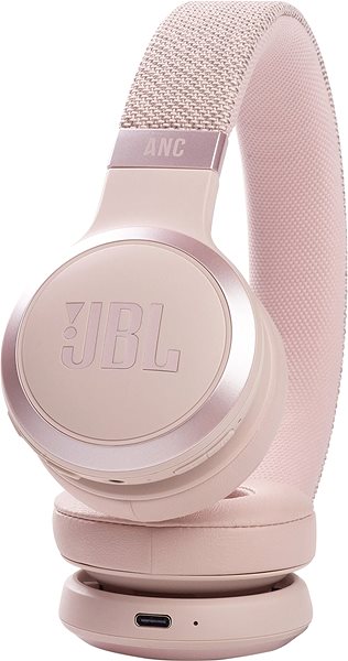 Kabellose Kopfhörer JBL Live 460NC Rosa Anschlussmöglichkeiten (Ports)