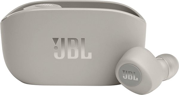 Wireless Headphones JBL Wave 100TWS Ivory Screen