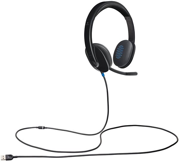 Fej-/fülhallgató Logitech USB Headset H540 Csatlakozási lehetőségek (portok)