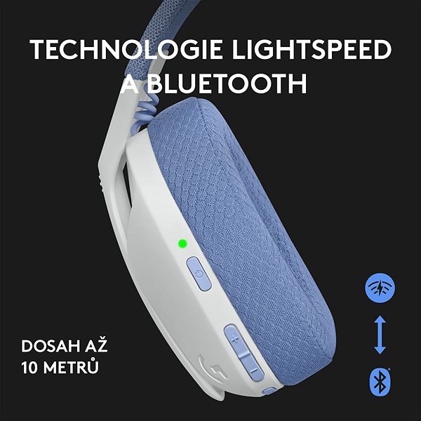 Gaming Headphones Logitech G435 LIGHTSPEED Wless Gaming Headset, White Features/technology