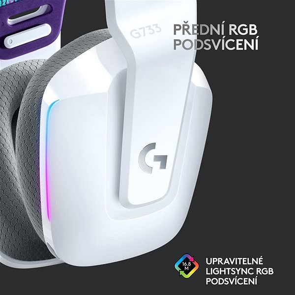 Gaming Headphones Logitech G733 LIGHTSPEED White Features/technology