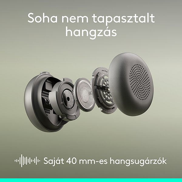 Vezeték nélküli fül-/fejhallgató Logitech Zone Wireless 2 ES Offwhite ...
