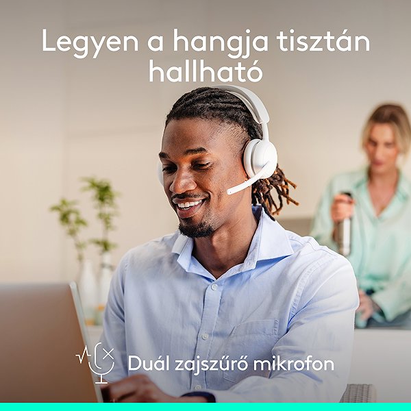 Vezeték nélküli fül-/fejhallgató Logitech Zone Wireless 2 ES Offwhite ...