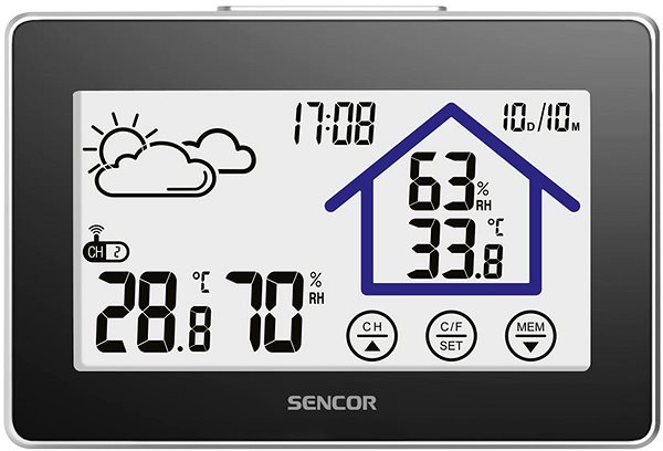 Időjárás állomás Sencor SWS 2999 Képernyő