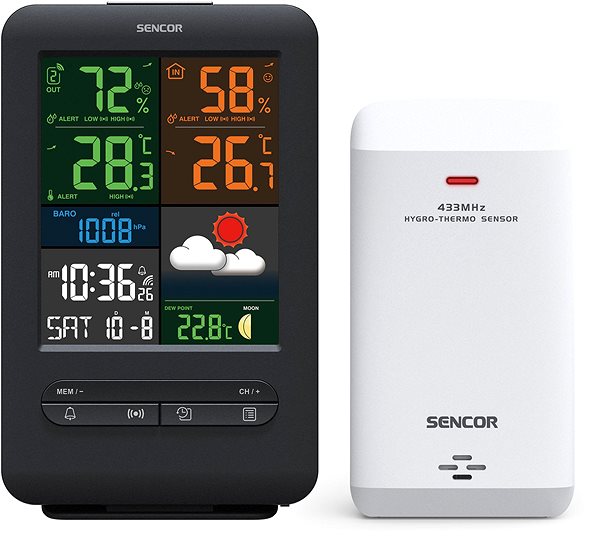 Időjárás állomás SENCOR SWS 7300 Képernyő