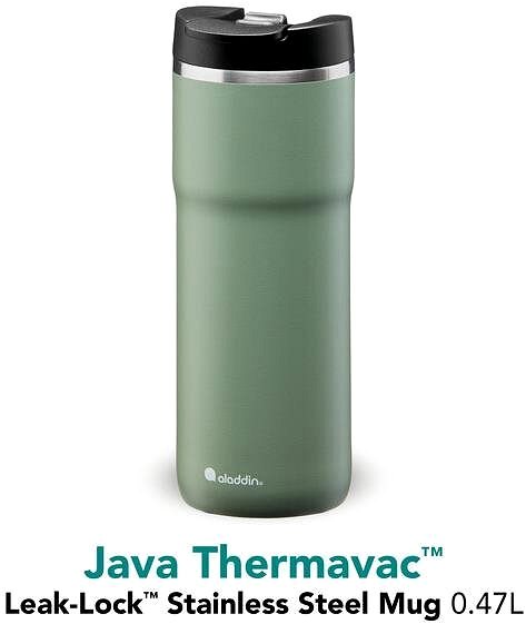 Thermal Mug ALADDIN Java Thermavac Leak-Lock™ vacuum thermo mug 470 ml Sage Green Lateral view