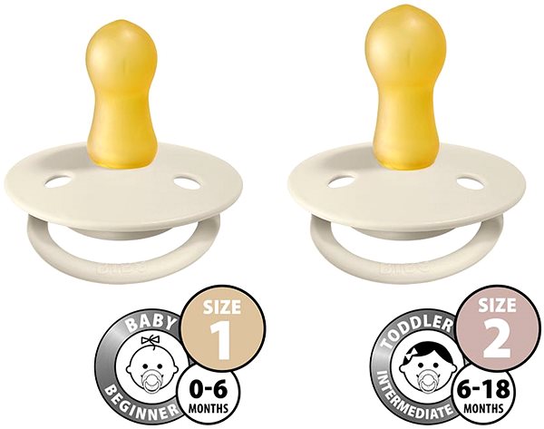 Dudlík Bibs De Lux dudlík z přírodního kaučuku 2 ks Cloud / Black - velikost 1 (0-6m.) ...