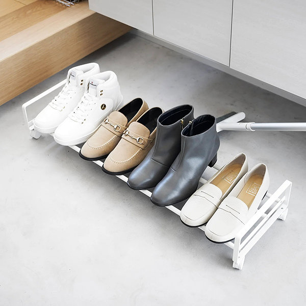 Shoe Rack YAMAZAKI Shoe rack with wheels Tower, white ...