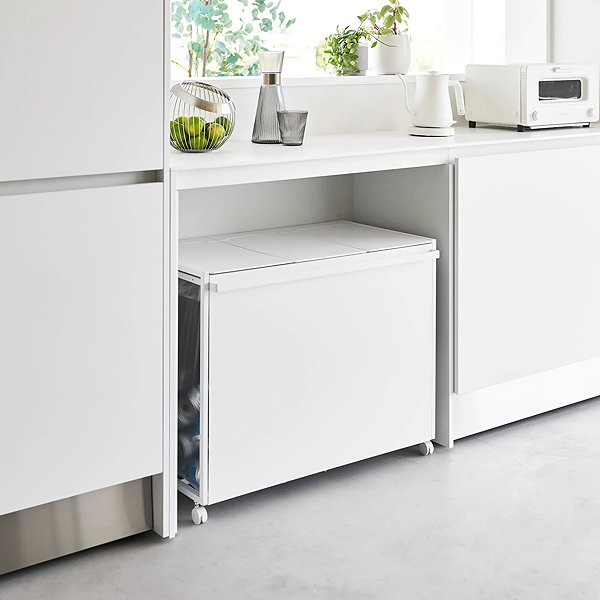 Rubbish Bin YAMAZAKI Tower 3-piece waste bin, white ...