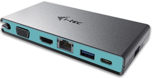 Port-Replikator I-TEC USB-C Travel Dock 4K HDMI oder VGA Seitlicher Anblick