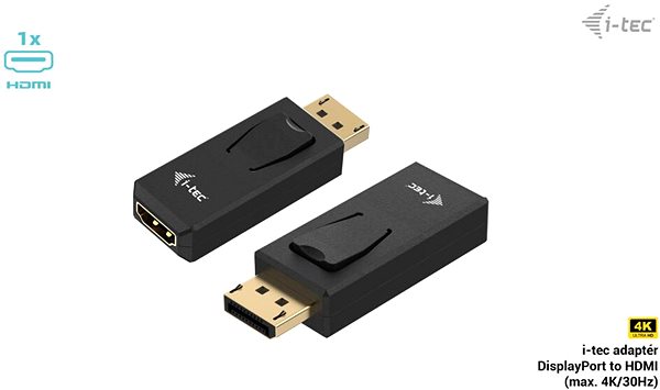 Adapter i-tec Passive DisplayPort to HDMI Adapter (max 4K/30Hz) ...