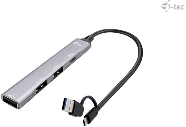 USB Hub i-tec USB-A/USB-C Metal HUB 1x USB-C 3.1 + 3x USB 2.0 ...