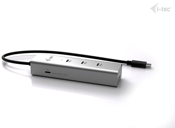 USB Hub i-tec USB-C Charging Metal HUB 5port with USB-C video 8K, Power Delivery 85W ...