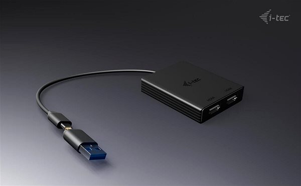 Adapter i-tec USB-A/USB-C Dual 4K HDMI Video Adapter ...