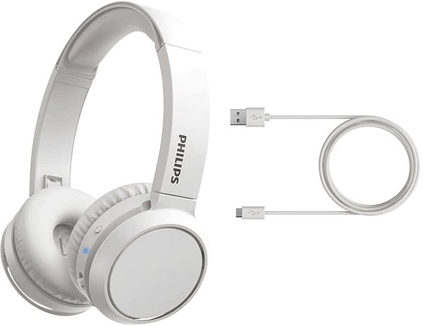 Bezdrátová sluchátka Philips TAH4205WT bílá Možnosti připojení (porty)