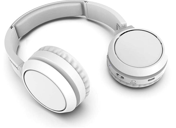 Bezdrátová sluchátka Philips TAH4205WT bílá Boční pohled