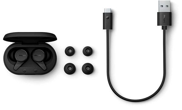 Vezeték nélküli fül-/fejhallgató Philips TAT1207BK fekete Csomag tartalma