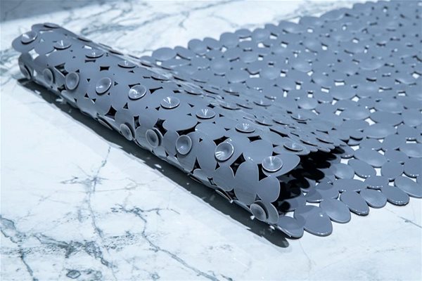DuraHome Anti-Slip Shower Mat, 54 × 54 cm, Grey.