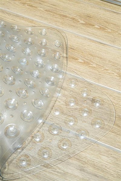 Anti-slip bath mat DuraHome Anti-slip bath mat, corner, 54 × 54 cm, transparent .