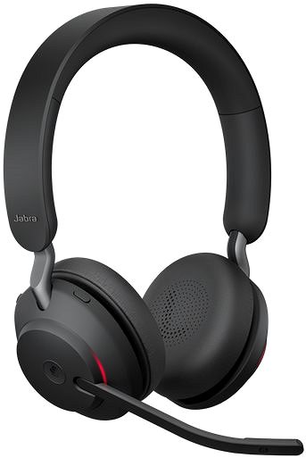 Wireless Headphones Jabra Evolve2 65 MS Stereo USB-A Black Lateral view
