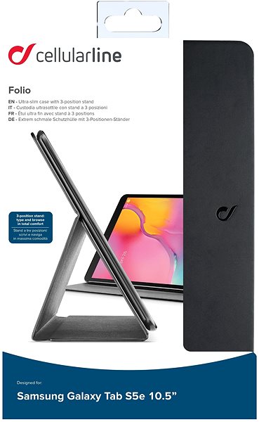 Tablet tok Cellularline FOLIO Samsung Galaxy Tab S5e (10.5