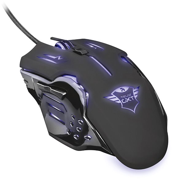 Gamer egér Trust GXT 108 Rava Illuminated Gaming Mouse Hátoldal