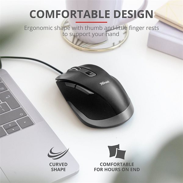 Maus Trust Fyda Wired Comfort Mouse Lifestyle
