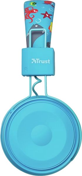 Vezeték nélküli fül-/fejhallgató Trust Comi Bluetooth Wireless Kids Headphones kék Oldalnézet