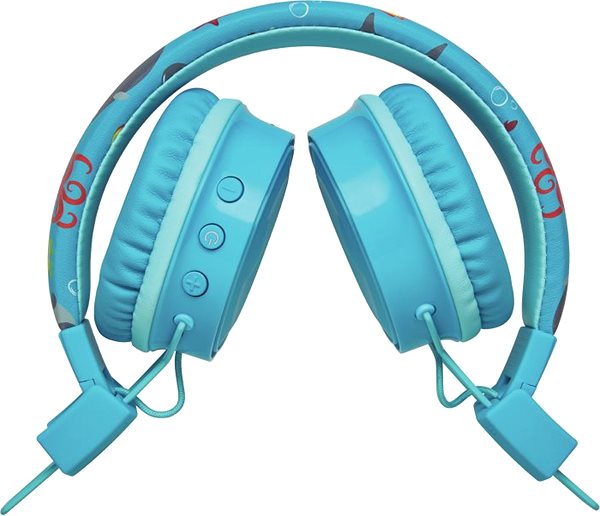 Vezeték nélküli fül-/fejhallgató Trust Comi Bluetooth Wireless Kids Headphones kék Oldalnézet