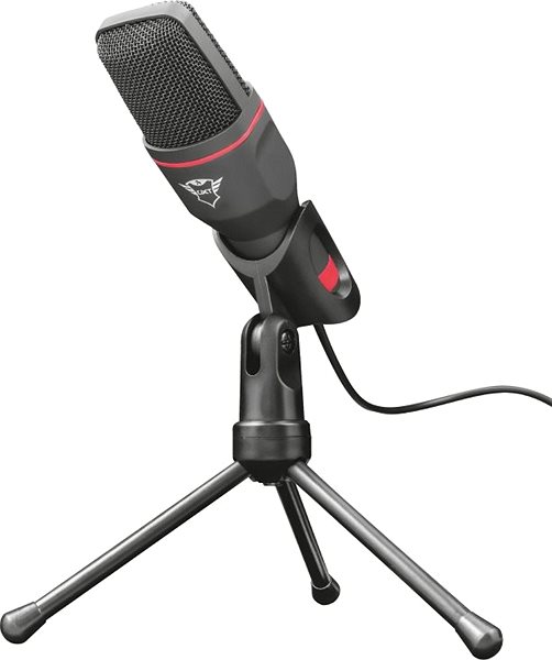 Mikrofón Trust GXT 212 Mico červený Bočný pohľad