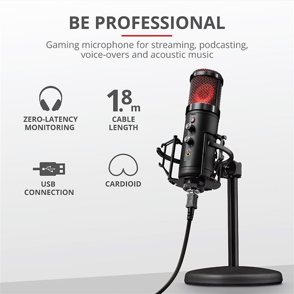 Microphone Trust GXT256 EXXO STREAMING MICROPHONE Features/technology