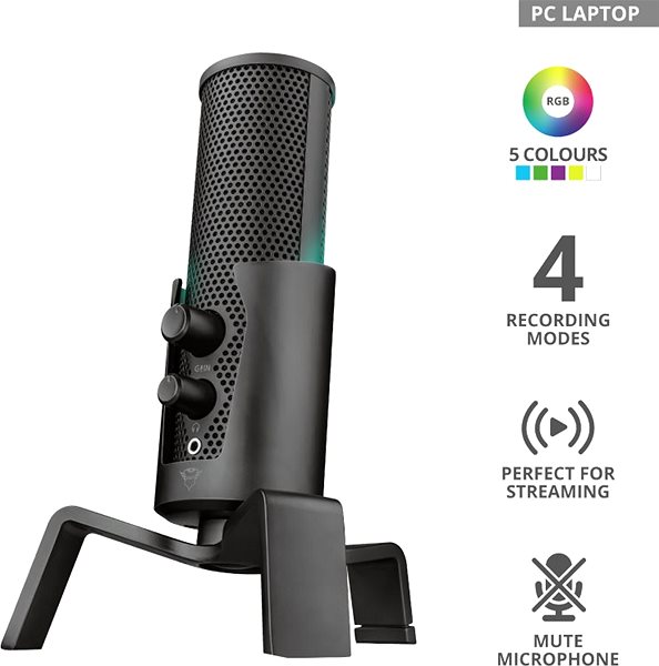 Microphone TRUST GXT 258 Fyru Features/technology