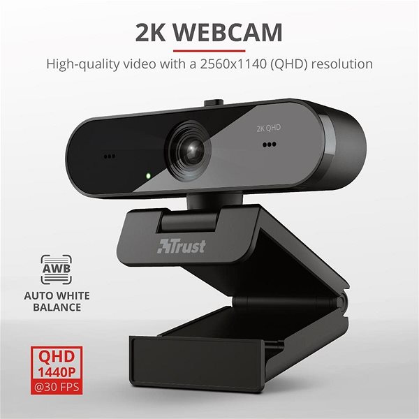 Webkamera TRUST TAXON QHD WEBCAM Jellemzők/technológia