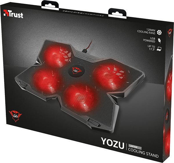Cooling Pad Trust GXT 278 Yozu Notebook Cooling Stand Packaging/box