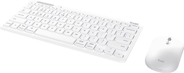 Tastatur/Maus-Set Trust Lyra Compact-Set ECO - US, weiß ...