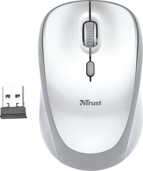 Maus Trust Yvi Wireless Mouse, weiß Anschlussmöglichkeiten (Ports)