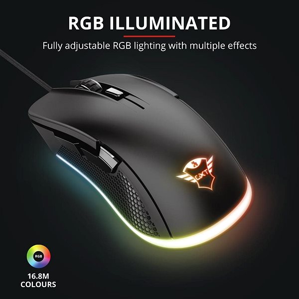 Gamer egér Trust GXT 922 YBAR Gaming Mouse - fekete Jellemzők/technológia