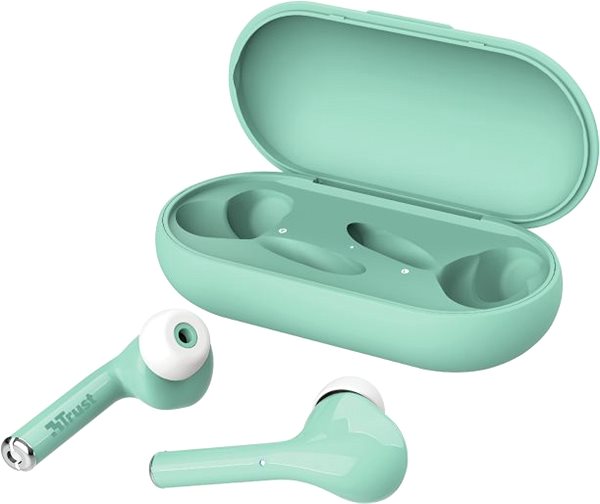 Vezeték nélküli fül-/fejhallgató Bízzon Nika Touch zöld színben Oldalnézet