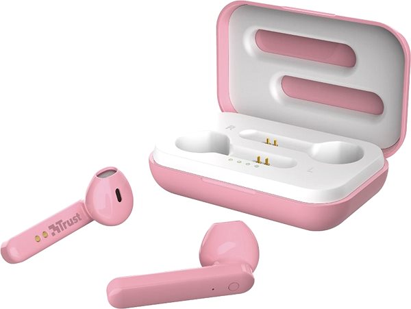 Vezeték nélküli fül-/fejhallgató Trust Primo Touch rózsaszín Oldalnézet