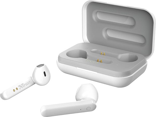 Wireless Headphones Trust Primo Touch BT Earphones, White Lateral view