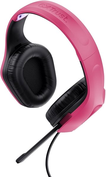 Herní sluchátka Trust GXT415P ZIROX HEADSET – růžová ...