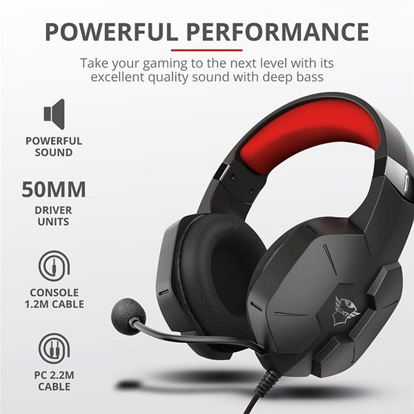 Gaming Headphones Trust GXT 323 CARUS HEADSET Features/technology