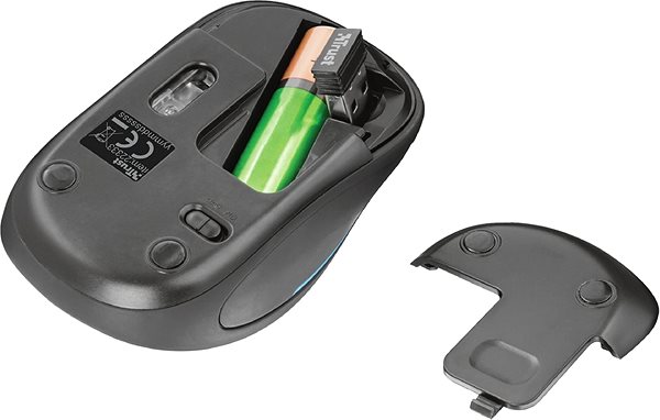 Maus Trust Yvi FX Wireless Mouse - schwarz Bodenseite