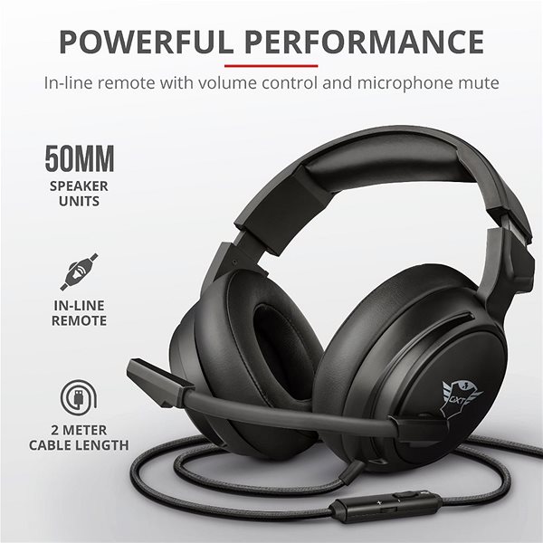 Gaming Headphones Trust GXT433 PYLO Features/technology